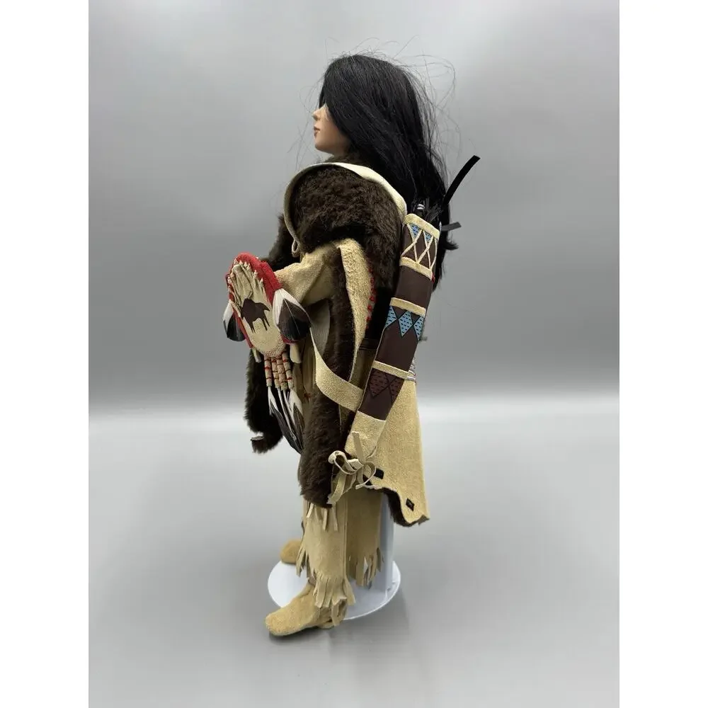 Vintage 1995 Pine Leaf Hamilton Collection Native American Doll 16”